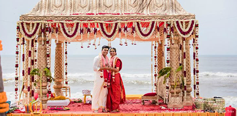 Beach Wedding Reception Setup